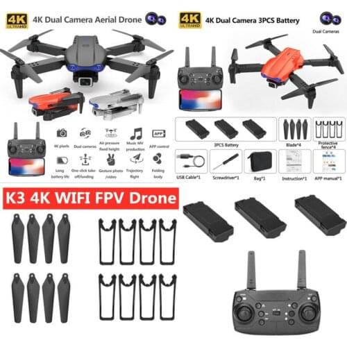 3.7V 1800mAh Battery Propeller Protect Frame USB Line For K3 5G 4K Wifi FPV RC Drone K3 Accessories And Main Blades Controller