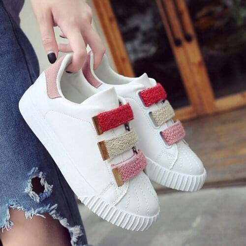 Women Sneakers Fashion Breathble Vulcanized Shoes Pu leather Platform Lace up Casual Tenis Feminino Zapatos De Muje YYJ189