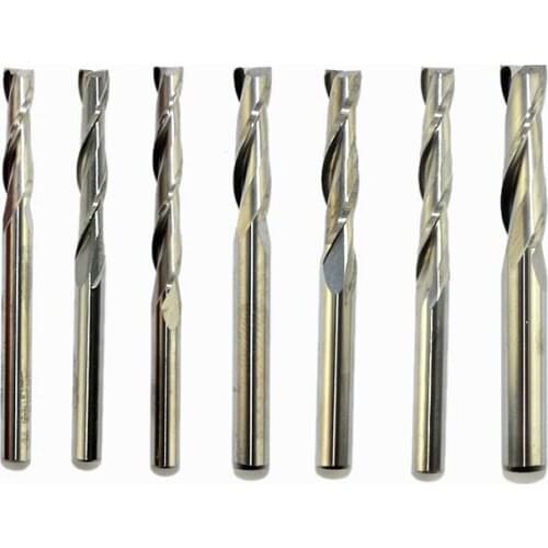 10 pcs 3.175*2.0*15mm 2 Flutes Carbide Mill Spiral Cutter Wood CNC Router Bits Cutting Tools, 3.175mm endmill, free shipping