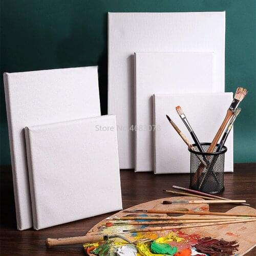 10 Pieces Cotton Wood Frame For Canvas Oil Painting Artist Painting Canvas Blank Cotton Canvas Panels Square Mounted Wholesale