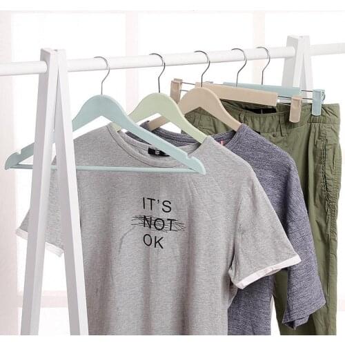 10Pcs/Lot Adjustable Plastic Pants Skirt Hanger with Clips Seamless Hanger Anti-slip Clothes Hanger Windproof Dress Clothes Rack