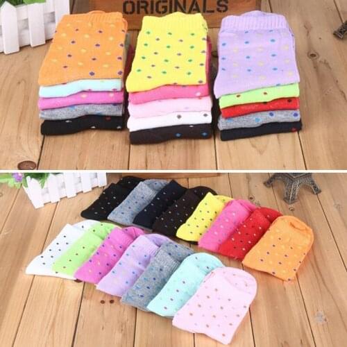 3Pairs Womens Socks Sets Dot Print Lovely Cute Socks Girls Women Low Cut Ankle Short Socks Cotton Blends Spring and Autumn Sox