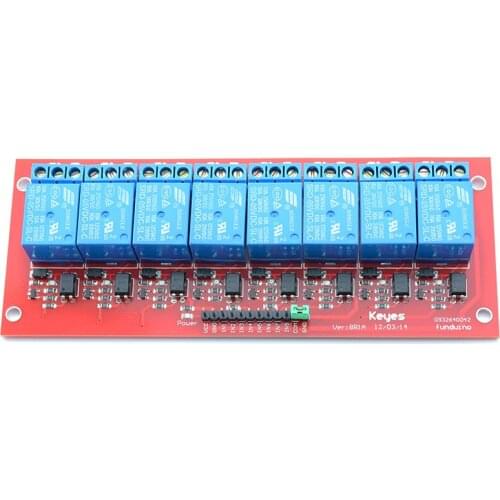 5V 8 Channel Relay Module with Optocoupler Support High and Low Level Trigger