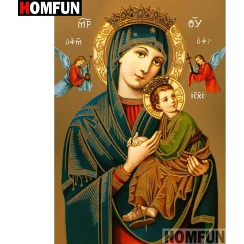 HOMFUN Full Square/Round Drill 5D DIY Diamond Painting "Religious figure" Embroidery Cross Stitch 3D Home Decor Gift A11899