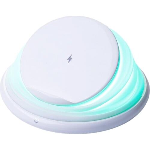 10W Qi Wireless Charger Foldable Led Lamp For iPhone Samsung Xiaomi Huawei Fast Wireless Charging Station Stand