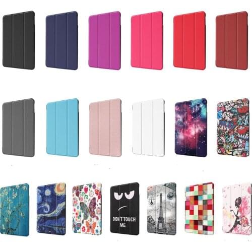 PU Leather Cover Case for iPad Mini 4 Mini 5 shell Trifold Stand Sleep & Wake Funda