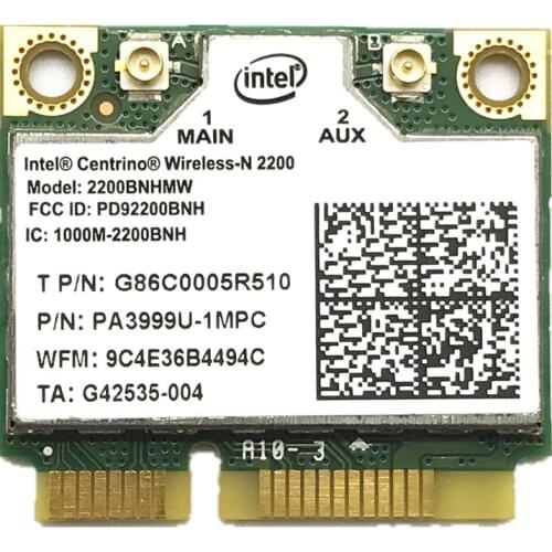 For Intel Centrino Wireless-N 2200 2200BNHMW 802.11b/g/n 300 Mbps 2x2 Wi-Fi Card