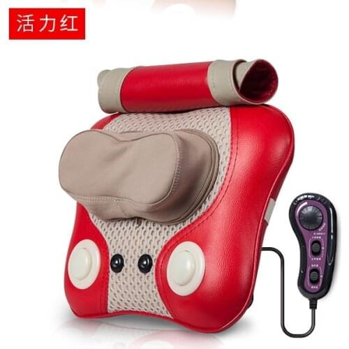 Cervical Lumbar Massage Cushion Pillow 3d Kneading Heating Electric Vibrating Massager Shiatsu Shoulder Back Neck Electronic