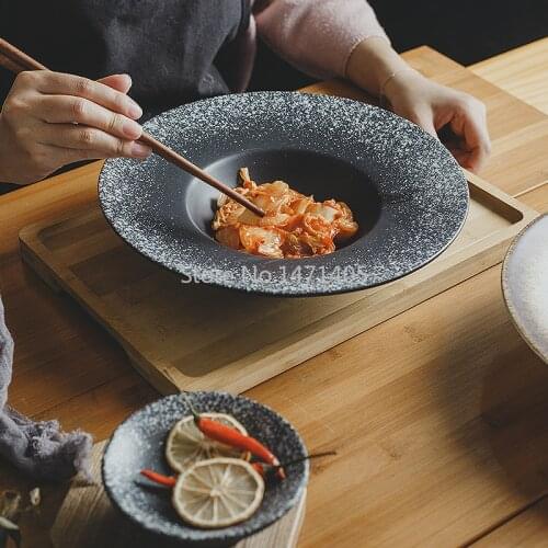 Ceramic Straw Hat Plate Pasta Plate Western Food Plate Restaurant Tableware Commercial Western Style Soup Plate Soup Bowl Plate