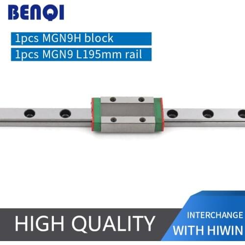 China linear rail MGN9 L195mm+ linear guide block MGN9H