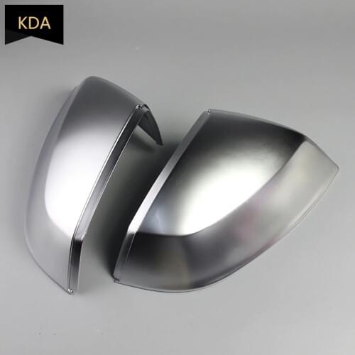 2pcs Auto Left Right Side Rearview Mirror Cover Shell Matte Chrome Silver For Audi Q5 SQ5 FY 2018 2019 Q7 SQ7 4M 2016 2017 2018