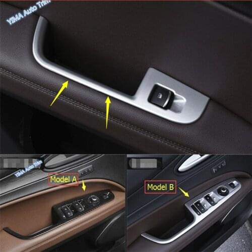 Lapetus Car Styling Inner Car Door Armrest Window Glass Lift Button Panel Cover Trim For Alfa Romeo Stelvio 2017 2018 2019 2020