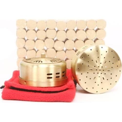 5 years crusted moxa wool gua sha Needle warm Moxa moxibustion Pure copper / stainless steel mox box with bag free