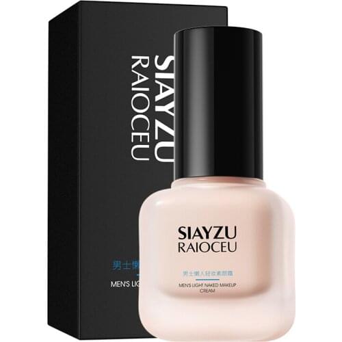 Men Lazy Light Makeup Cream Isolation Repair Concealer Refreshing Oil Control Moisturizing Retouch Even Skin Tone