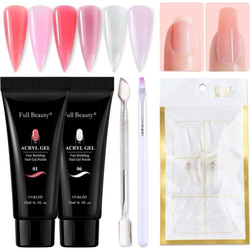 4/1pcs Nail Gel Quick Extension Kit Manicure Set Crystal UV Builder Gel Polish Fast Building Acrylic Nails Forms Tools TR1809-2