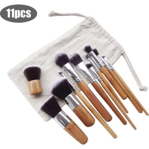 11 Pcs/Set Makeup Brush Set Blush Smudge Nose Shadow Eye Shadow Brow Brush Beauty Tool Multifunctional Portable Makeup Wholesale