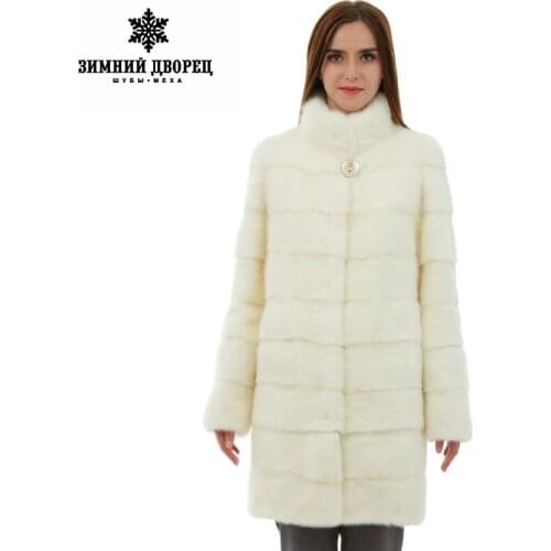 Genuine Leather women fur coat Fashion Slim Furwinter jackets womenmink fur coat mink fur coats for women Warm Mandarin Collar