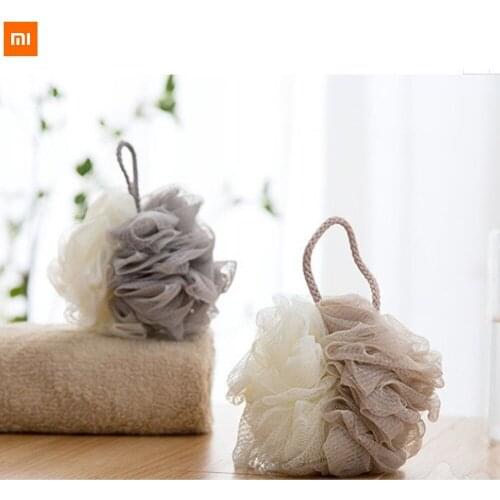 Original XIAOMI youpin Bath Ball soft Two-color Massage Bathroom Accessories Back Exfoliation for Spa Shower wholesale