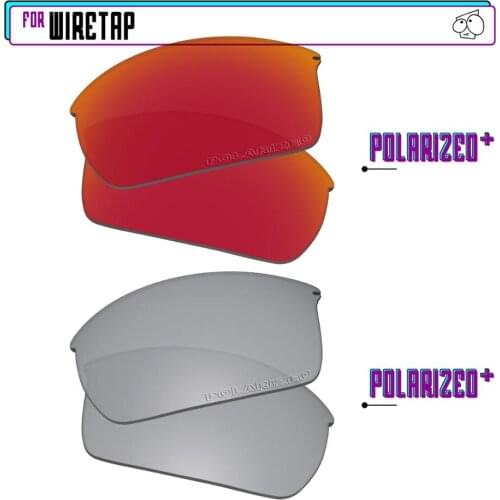 EZReplace Polarized Replacement Lenses for - Oakley WireTap Sunglasses - Sir P Plus-RedP Plus