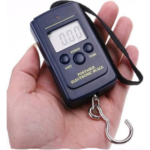 40kg x 10g Mini Digital Scale for Fishing Luggage Travel Weighting Steelyard Hanging Electronic Hook Scale, Kitchen Weight Tool