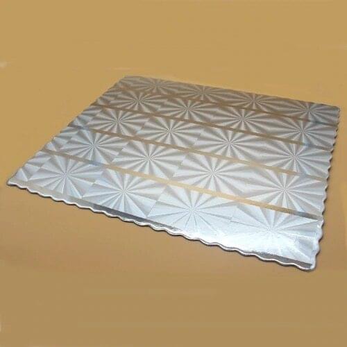 34x40 cm Silver Rectangle Cardboard Cake Mat 422922163