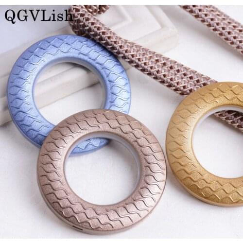 QGVLish 50Pcs Curtian Ring Mute Roman Rings Curtain Accessories Punching Circle Silencer Curtain Rods Ring Top Eyelets Buckle