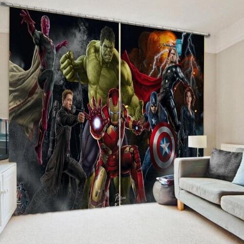 Luxury Blackout 3D Window Curtain For Living Room cartoon kids curtains 3d stereoscopic curtains
