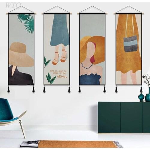 Nordic Ins Girl Simple Style Canvas Painting Wall Poster Posters and Prints Wall Decor Wall Art Picture Room Decor Home Decor