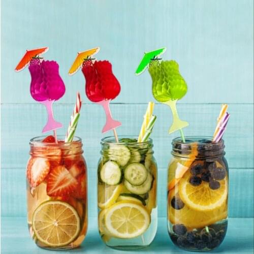 Mixed 50 Sticks Of Cocktail Decoration Reusable & Biodegradable Holiday Cup Bamboo Skewers Creative Dessert Cake Fruit Skewers