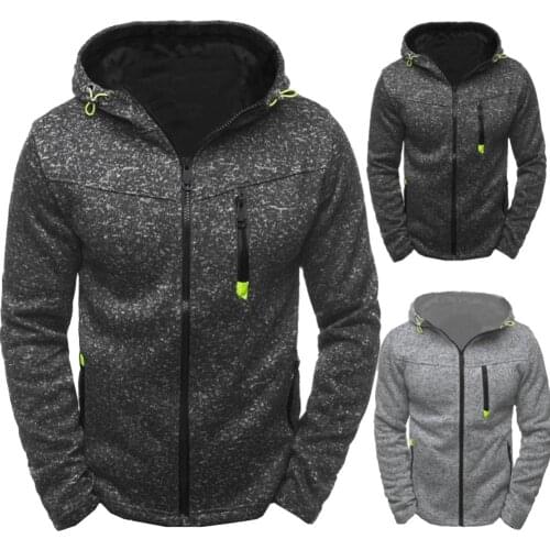 Sport Autumn Men Long Sleeve Jacket Coat Winter Warm Thickened Jacket Men Zipper Sweatshirt Hoodies Coat jacket men