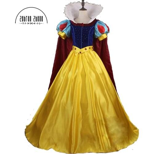 Top Quality Snow Princess Cosplay Costume With Crystal For Halloween Dress Adult Women Custom Made