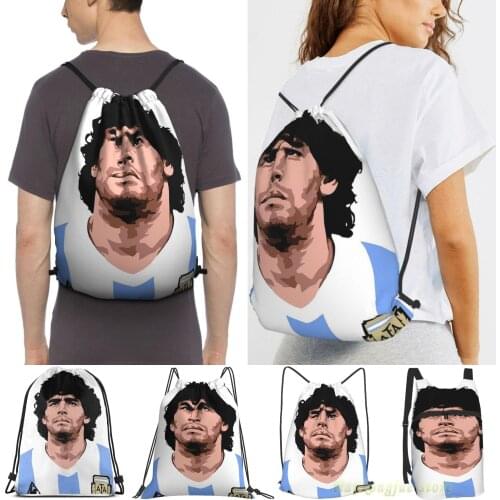 Maradona Merchandise Women Drawstring Sackpack Gym Bags Men Outdoor Travel Backpacks For Training Fitness Swimming Bag