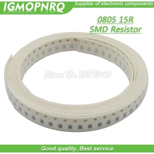 300pcs 0805 SMD Resistor 15 ohm Chip Resistor 1/8W 15R ohms 0805-15R