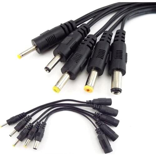 5.5x2.1mm Power Cord DC Female Power Jack to DC Male Plug 5.5*2.5mm 3.5x 1.35mm 4.0*1.7mm 4.8 2.5 0.7 Extension Connector U27
