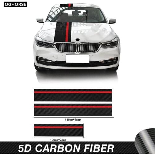 5D Carbon Fiber Vinyl Car Hood Bonnet Roof Rear Trim for BMW 6 Series GT G32