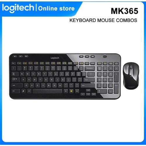 Logitech MK365 Keyboard Mouse Combos USB Wireless Unifying Receiver 1000DPI For Laptop