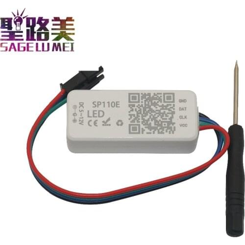 DC5-24V SP110E Bluetooth Pixel light Controller by smart phone APP For WS2812B SK6812 LPD8806 DMX512 1903 RGB/RGBW led strips