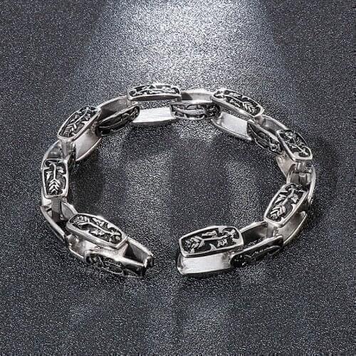 Retro punk style stainless steel mens jewelry about personality pattern titanium steel bracelet trendy mens accessories