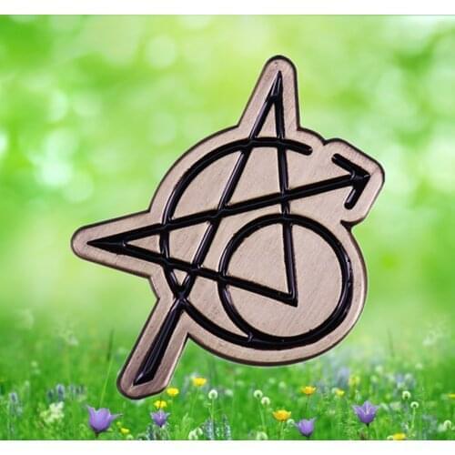 Superhero Team symbol A arrow circle lapel pin justice and super soldier power brooch Shirt Bag Badge Aesthetic Jewelry Gift