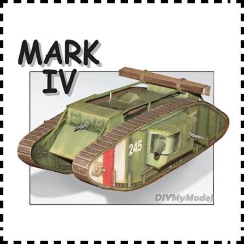 DIYMyModeI British Mark IV female tank DIY Handcraft Paper Model KIT Handmade Toy Puzzles Gift Movie props