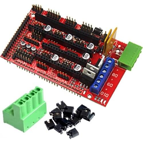 For Arduino 3D Printer Board Ramps 1.4 Expansion Control Panel with Heatsink Upgraded Ramps 1.4