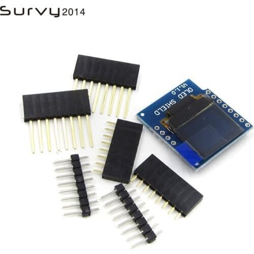 OLED Shield Display V2.0/V1.0 For Wemos D1 Mini 0.66" Inch 64X48 IIC I2C Two Button Module