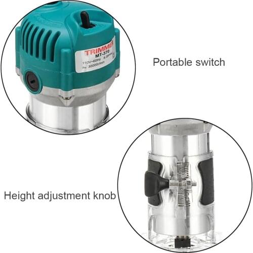 Engraving Machine Woodworking Electric Trimmer Wood Milling Engraving Slotting Trimming Machine Hand Carving Machine Wood Router