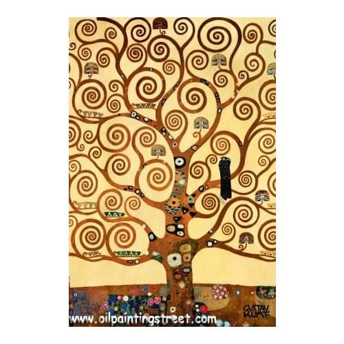 Oil painting reproduction on Canvas,Tree of Life by gustav klimt,Free fast Shipping,100% handmade,oil painting,Museam Quality