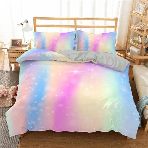 Mermaid scale Bedding Set 3D Printed Pink Duvet Cover Pillowcase 2/3Pcs Bedroom Queen King Size Quilt Cover kids Girls