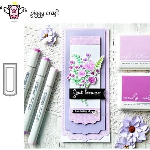 Piggy Craft metal cutting dies cut die mold Label tag decoration Scrapbook paper craft knife mould blade punch stencils dies