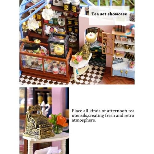 Miniature Dollhouse with Furnitures DIY Dollhouse Kit with Music Movement 1:24 Scale Innovative Rose Flower Garden Dollhouse