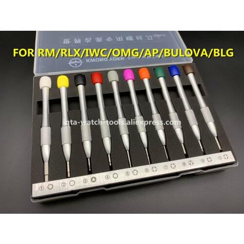 High Quality Watch repair tools Set of 10pcs Watchmakers Screwdrivers For RM/R/IWC/OMG/AP/BLG/BULOVA Brand Watch