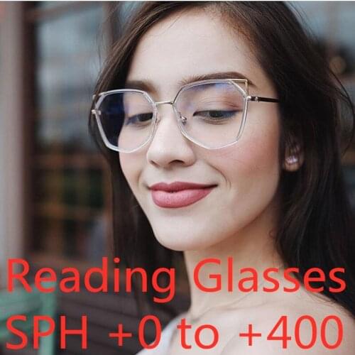 TR90 Material Women Reading Glasses Anti Blue Light Computer Lady Eyewear Vintage Adult Optical Frames Round Myopia Galsses