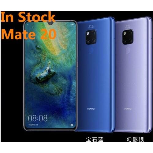 Original New Huawei Mate 20 6.53" SmartPhone Kirin 980 Octa Core 6G RAM 128G ROM Android 9.0 24.0MP Fingerprint 4000mAh Phone